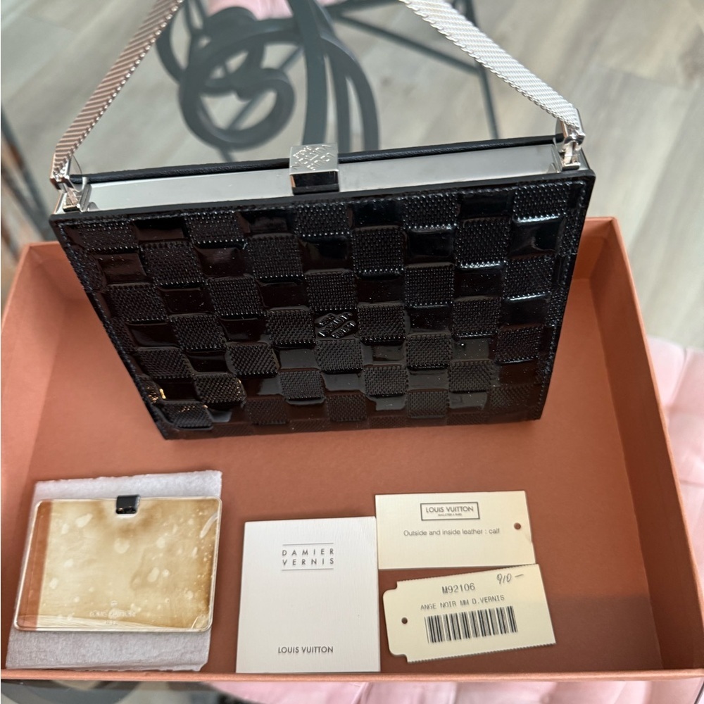NWT Louis Vuitton Damier Vernis Ange Noir MM  - Rare Vintage Full Inclusion